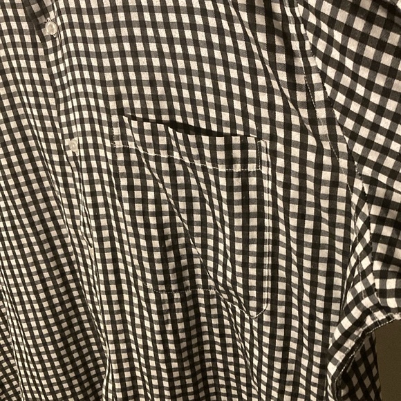 Georges | Men’s Black/White Checkered Dress Shirt - Size 18/18 1/2 36/37 - Picture 6 of 12
